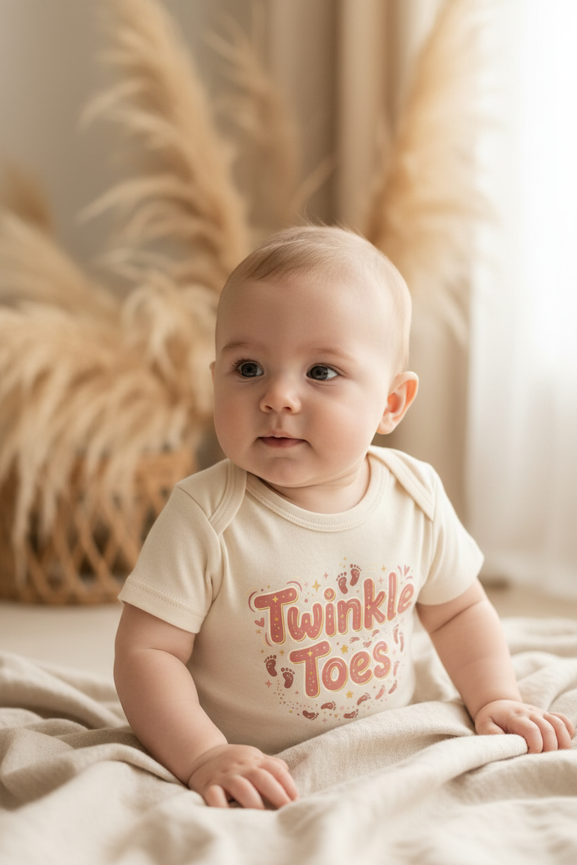 Twinkle Toes Baby Onesie