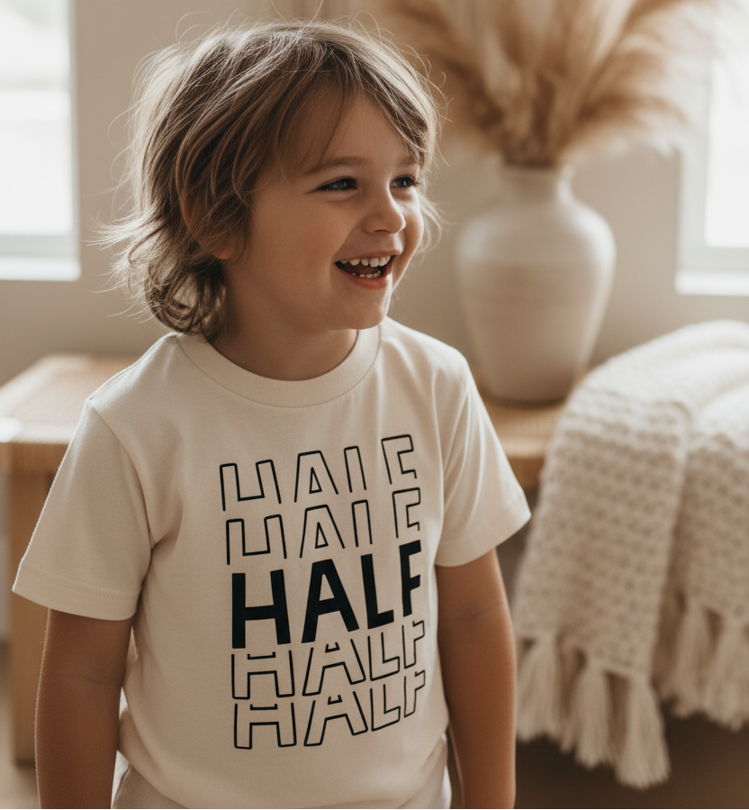 Half Birthday Kids Shirt – 6 Month Milestone Tee