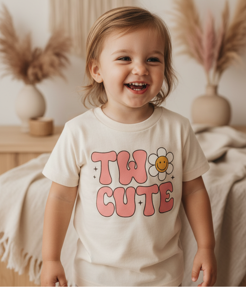 Two Cute 2nd Birthday Toddler Girls Shirt