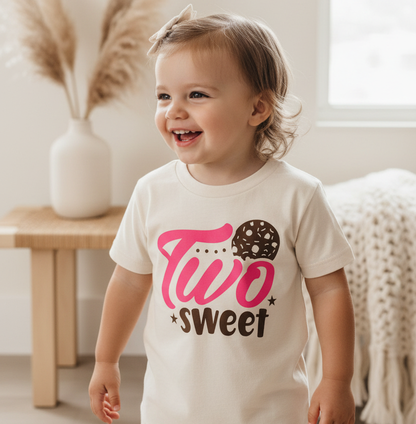 Two Sweet Toddler Shirt – Cookie 2nd Birthday Tee