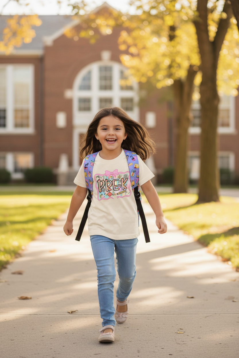 Pre-K Back to School Young Girls Shirt