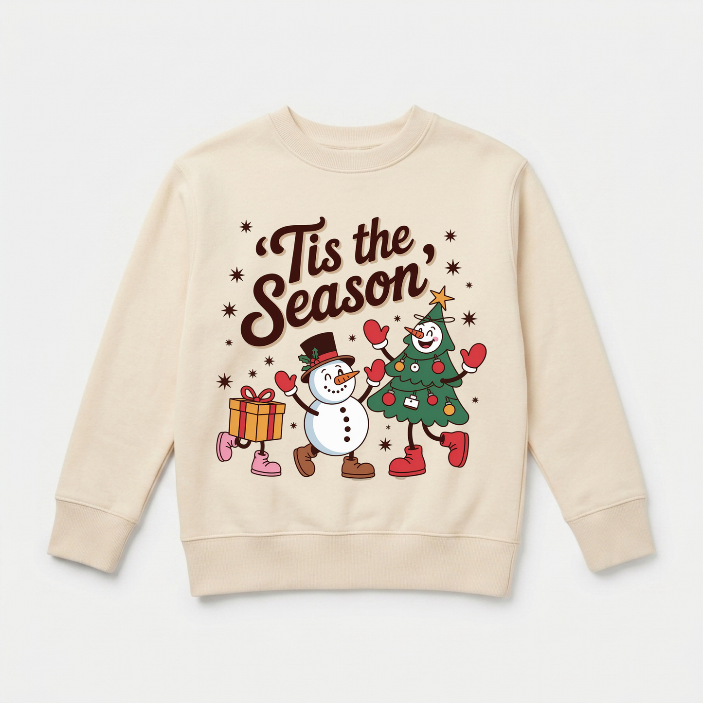 'Tis the Season Retro Christmas Toddler Sweatshirt