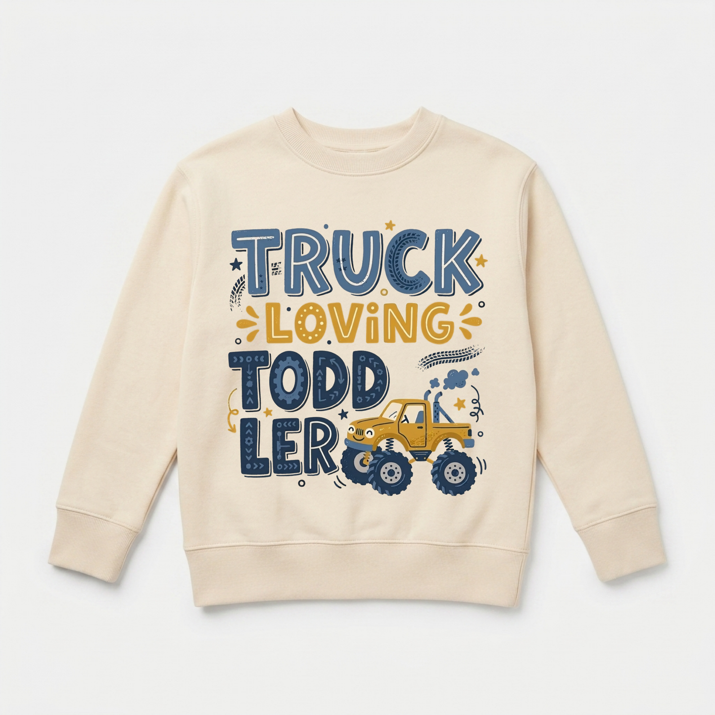 Truck Loving Toddler Boys Sweatshirt – Monster Truck Pullover