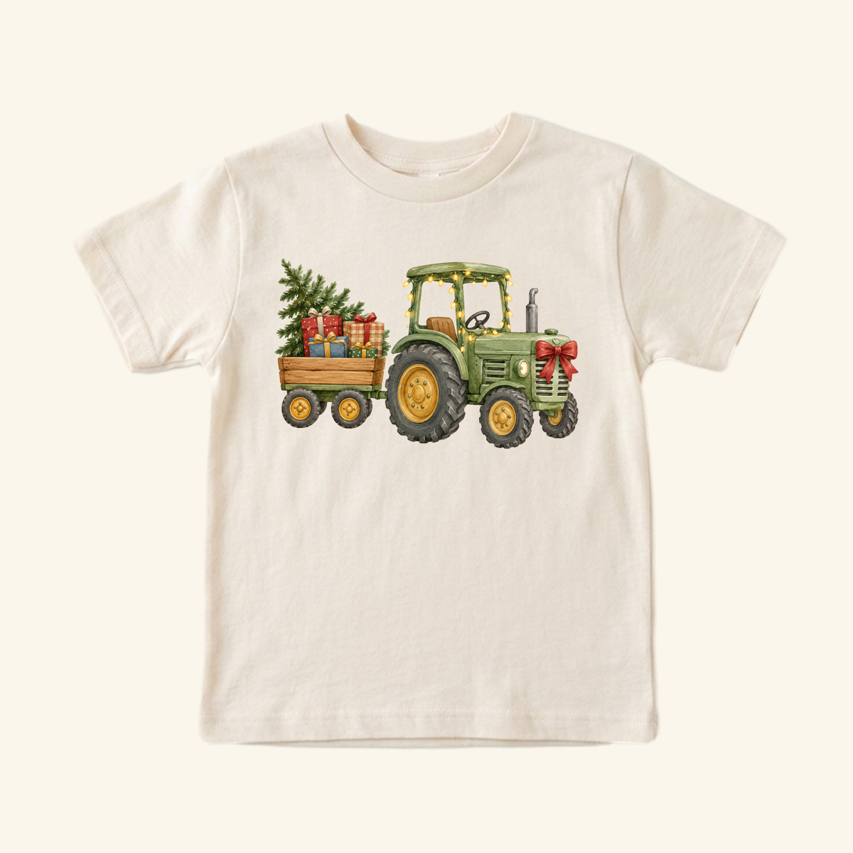 Christmas Tractor Toddler Shirt – Farm Tractor Holiday Tee