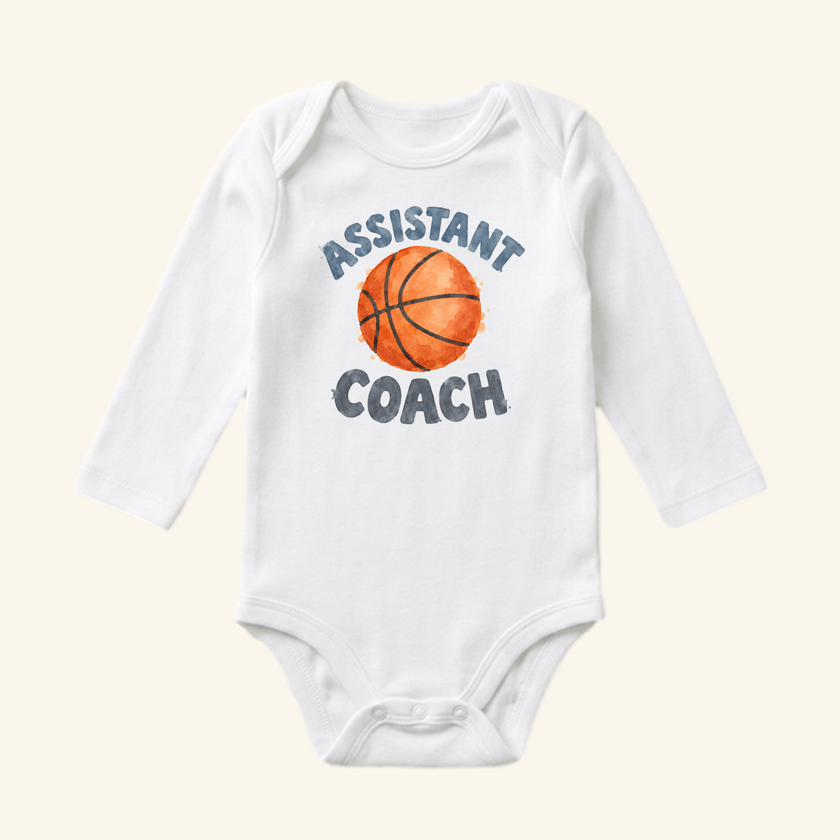 Assistant Coach Baby Onesie – Cute Basketball Bodysuit