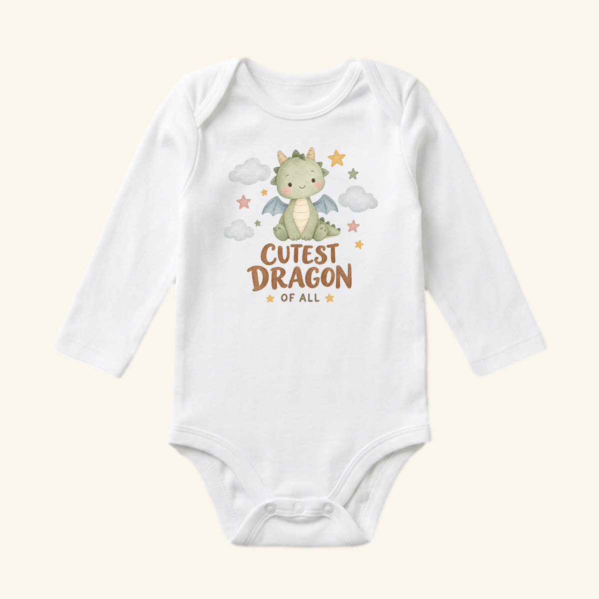 Cutest Dragon of All Baby Onesie – Cute Baby Dragon Bodysuit