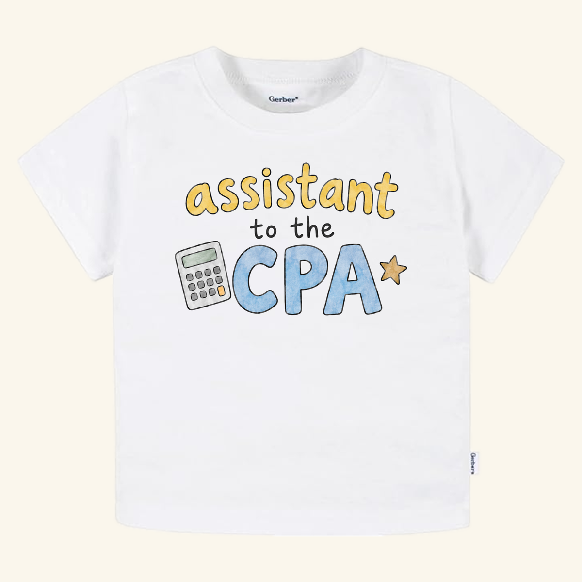 Assistant to the CPA Toddler Shirt – Funny Accountant Kids Tee