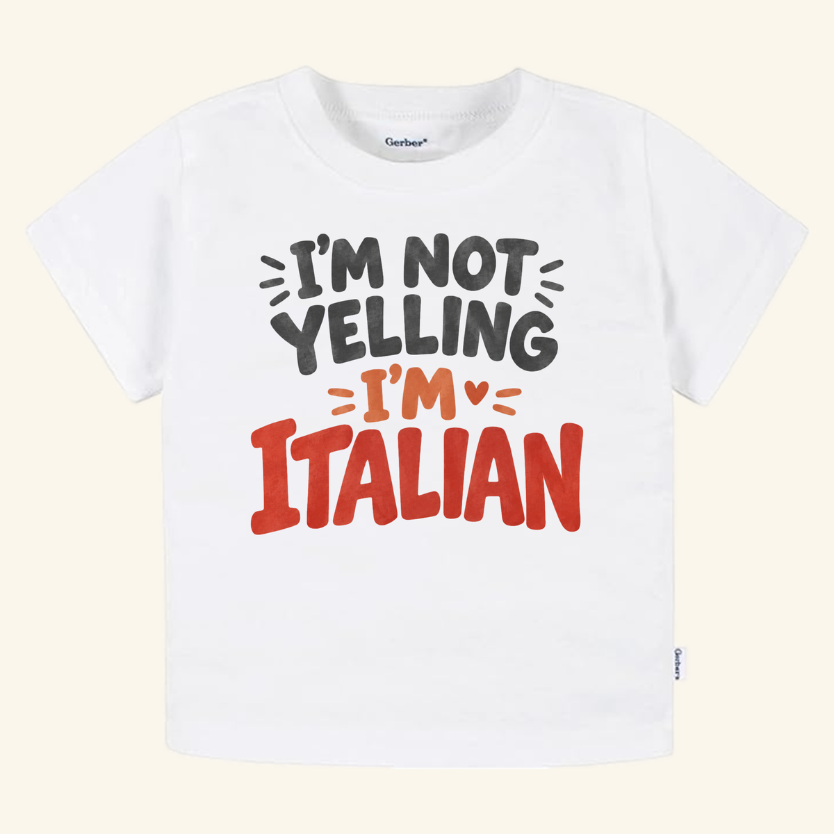 I’m Not Yelling I’m Italian Toddler Shirt – Funny Italian Tee