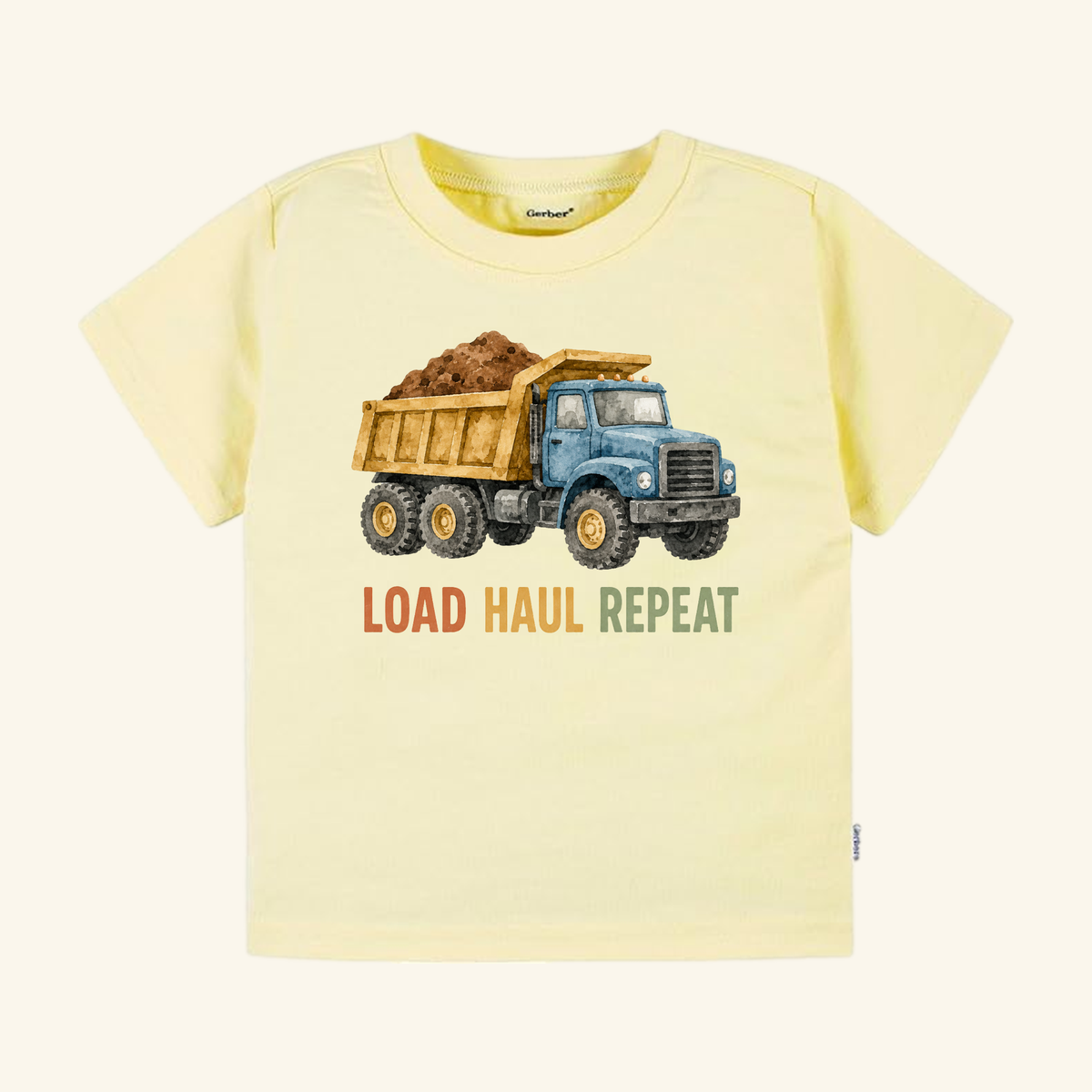 Dump Truck Toddler Shirt – Load Haul Repeat Construction Tee