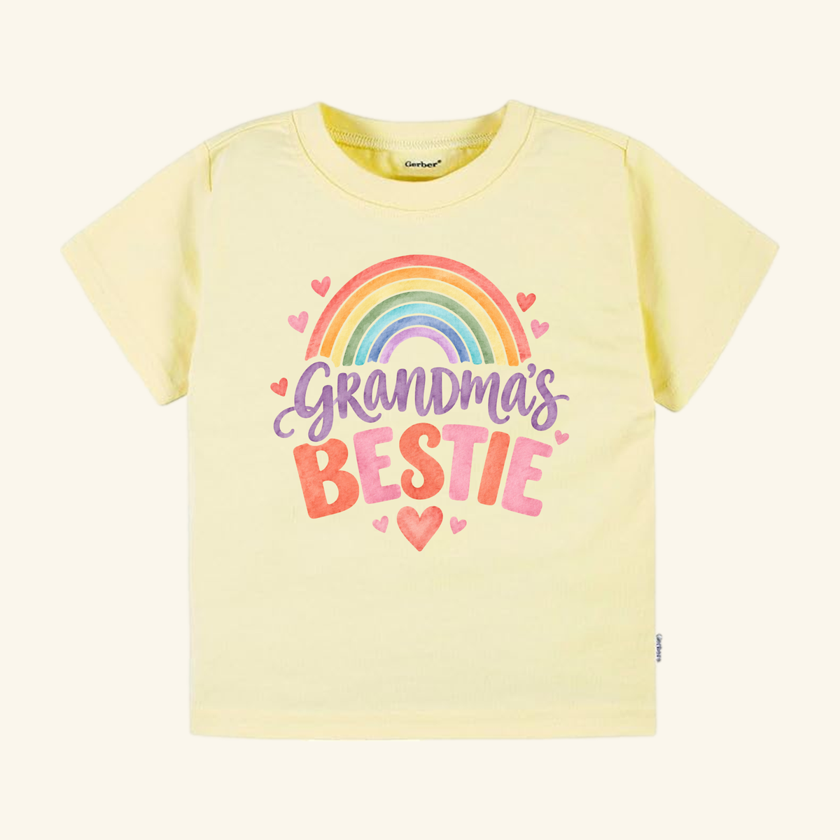 Grandma’s Bestie Toddler Shirt – Cute Rainbow Grandma Tee