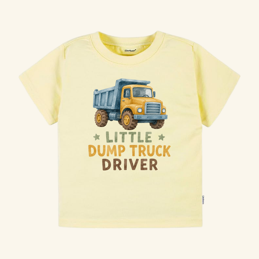 Little Dump Truck Driver Toddler Shirt – Construction Truck Tee