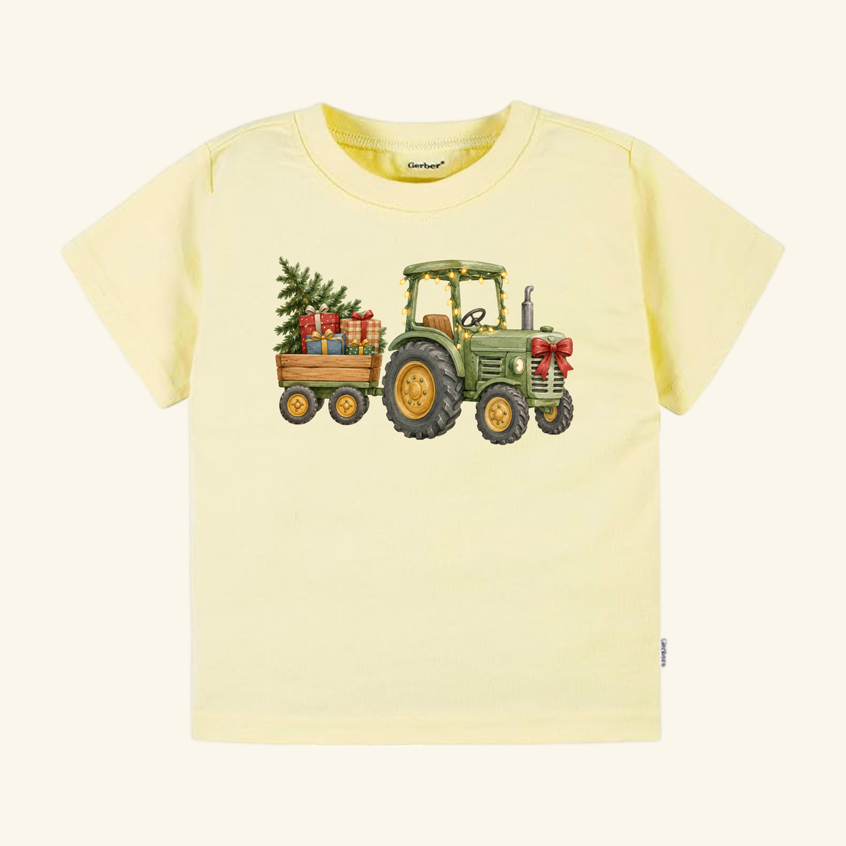 Christmas Tractor Toddler Shirt – Farm Tractor Holiday Tee