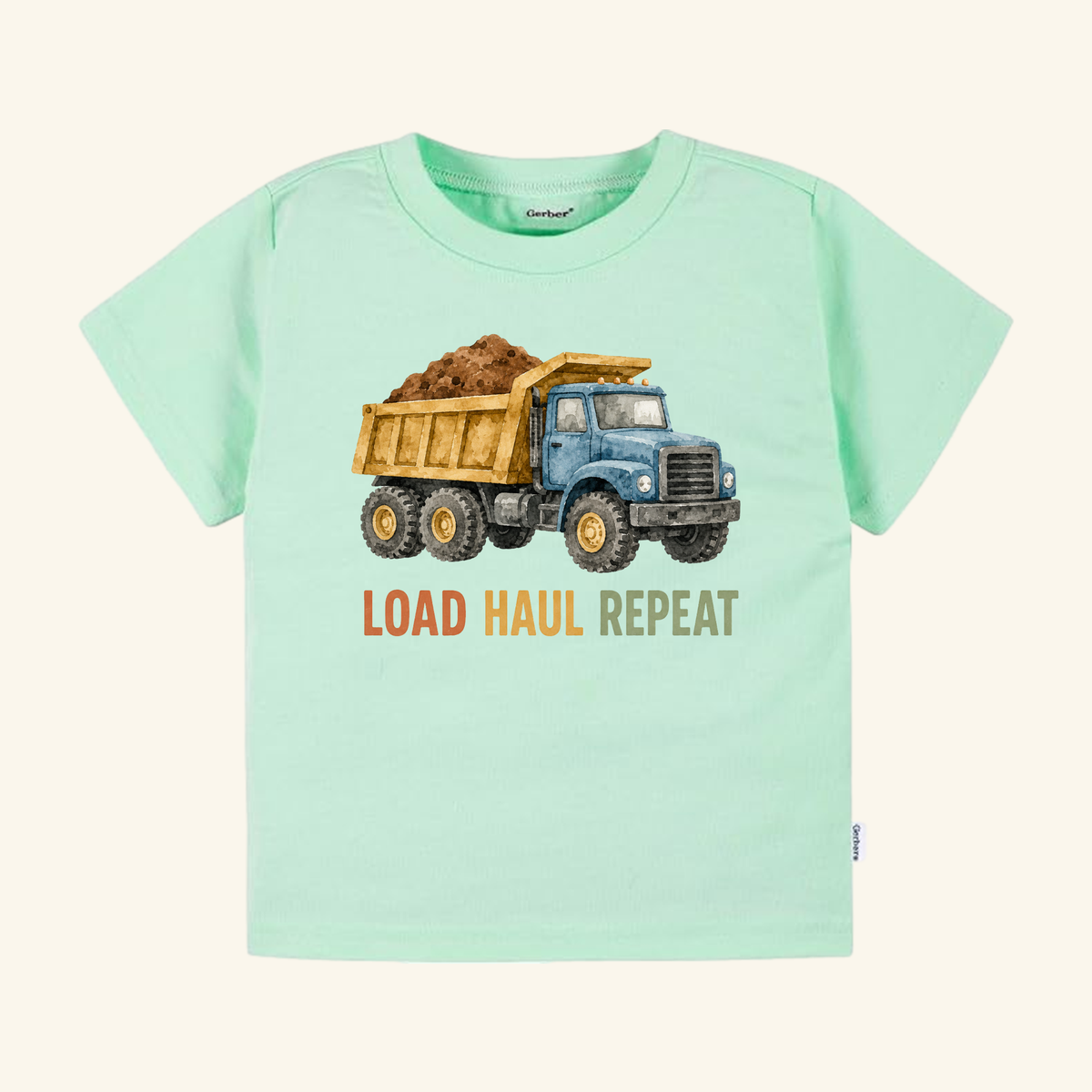 Dump Truck Toddler Shirt – Load Haul Repeat Construction Tee