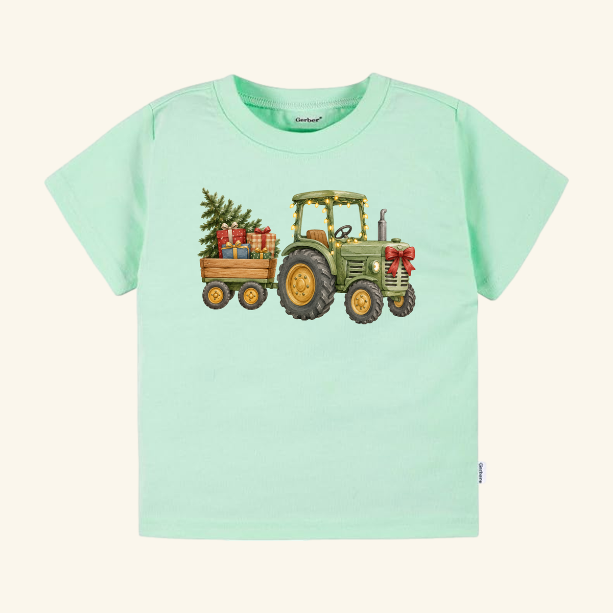 Christmas Tractor Toddler Shirt – Farm Tractor Holiday Tee