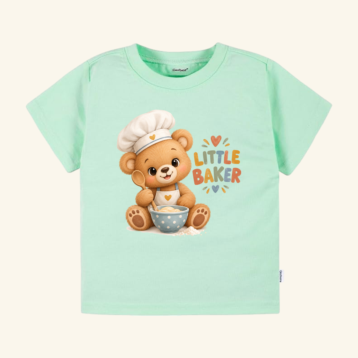 Little Baker Toddler Shirt – Cute Bear Chef Baking Tee
