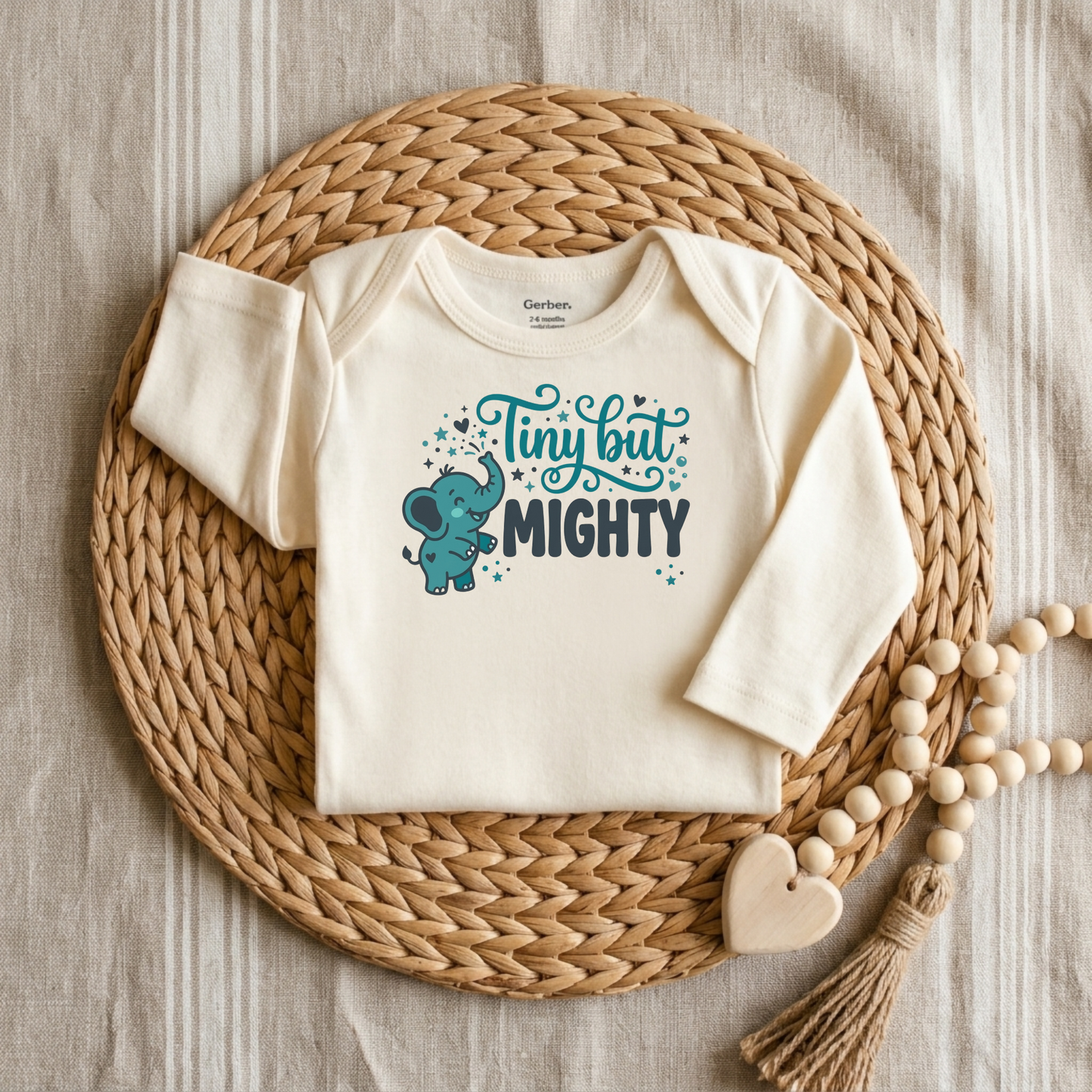 Tiny But Mighty Baby Onesie