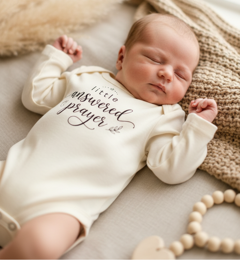 Little Answered Prayer Onesie – Faith Baby Bodysuit