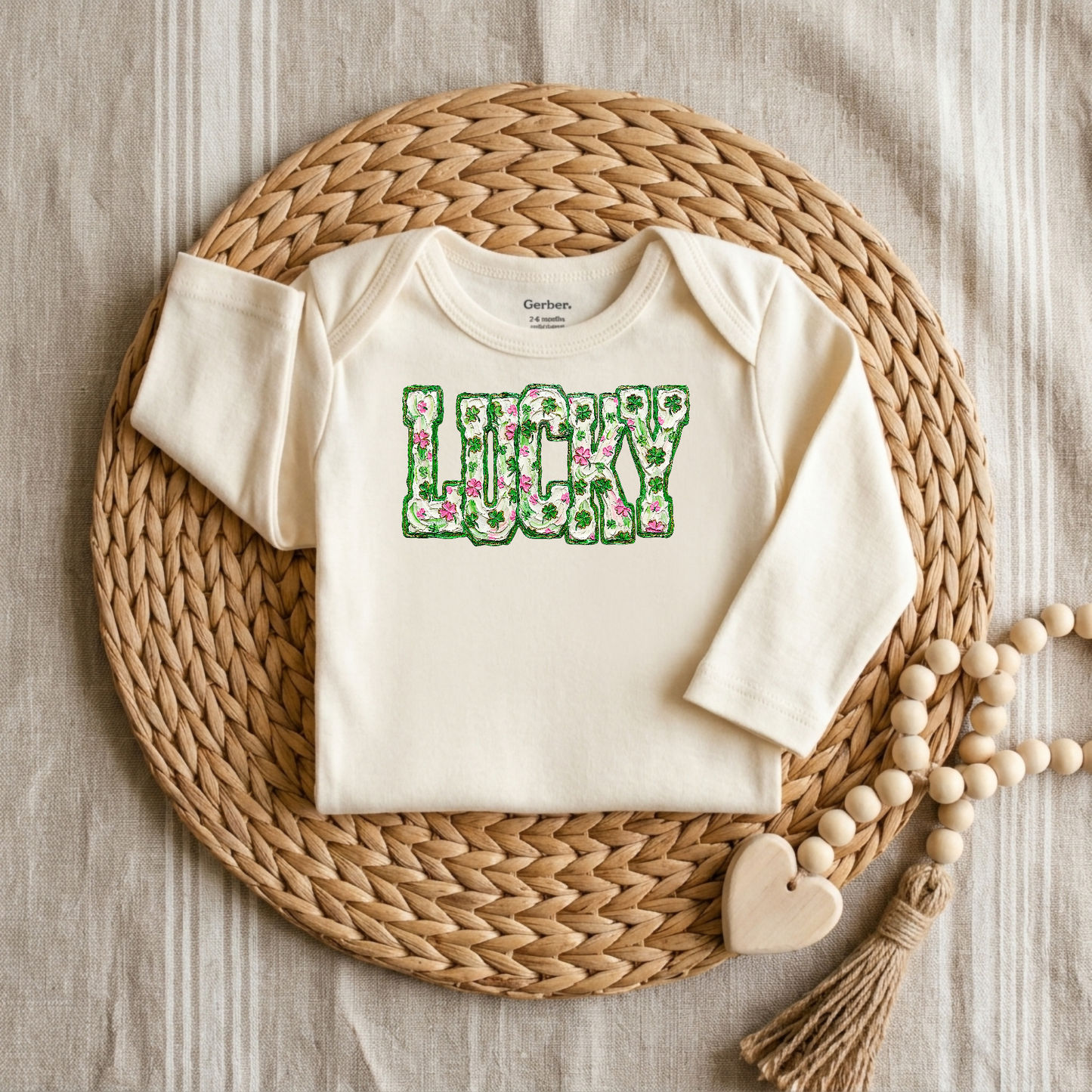 Lucky Floral Clover Tee – Baby St. Patrick's Day Shirt