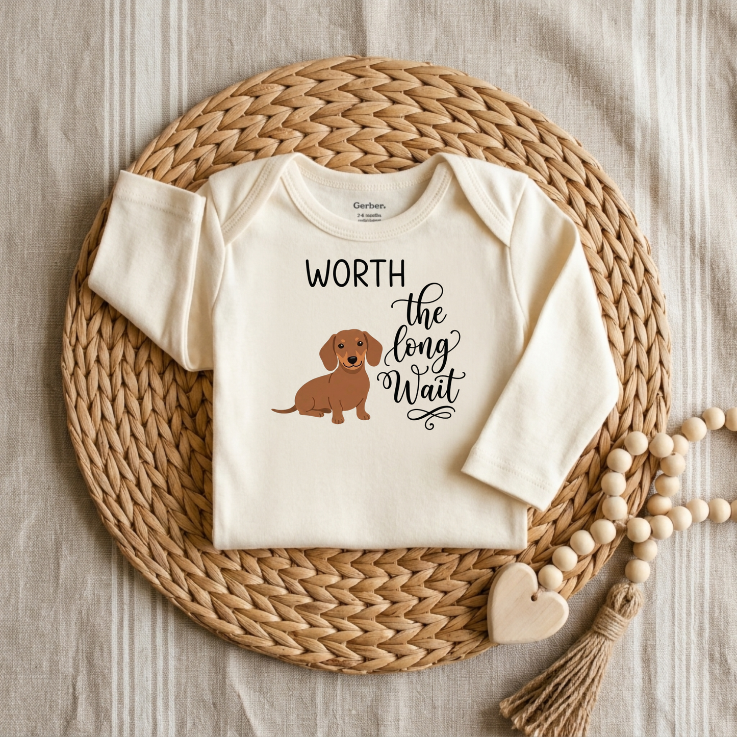 Worth the Long Wait Onesie – Baby Announcement Bodysuit