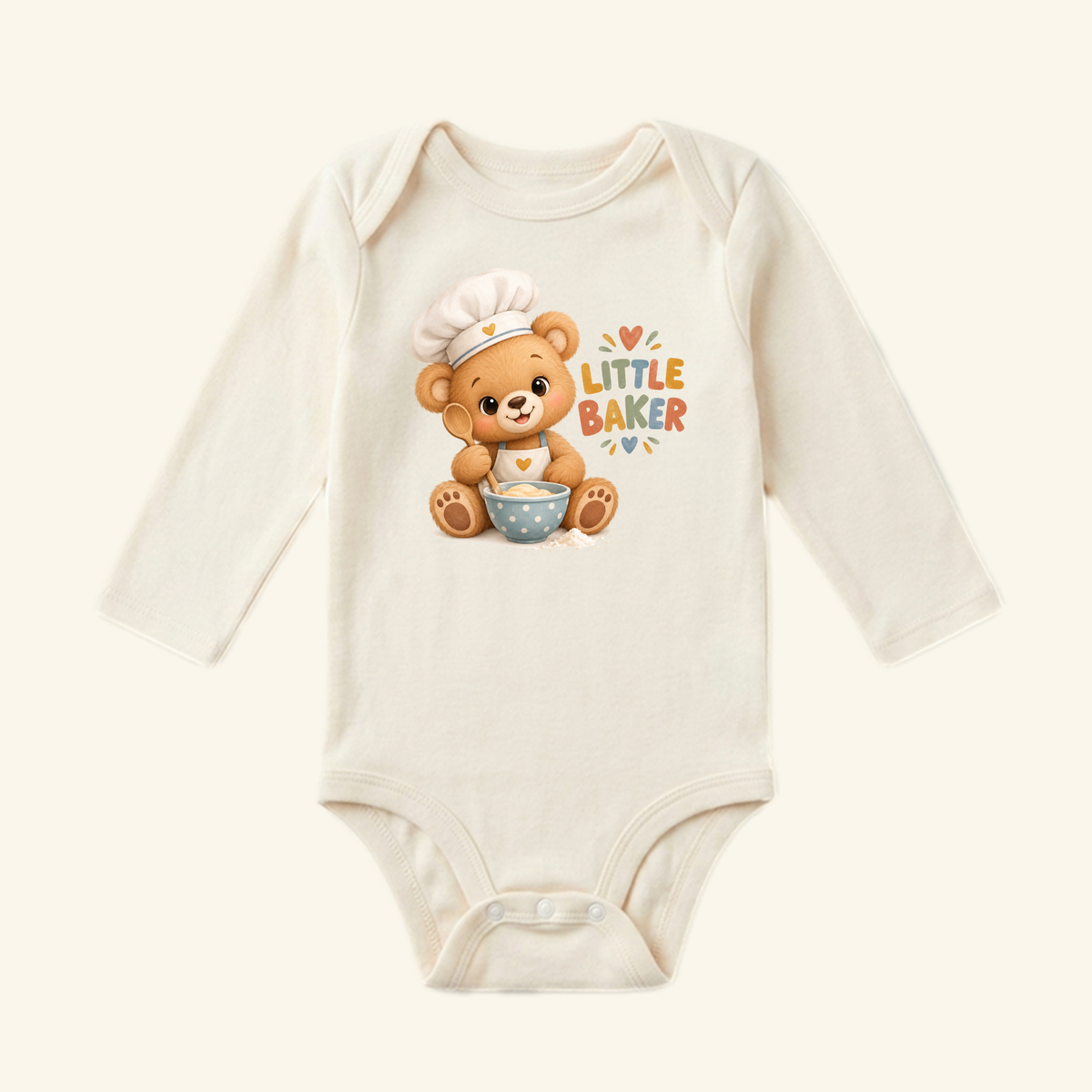 Little Baker Baby Onesie – Cute Bear Chef Baking Bodysuit