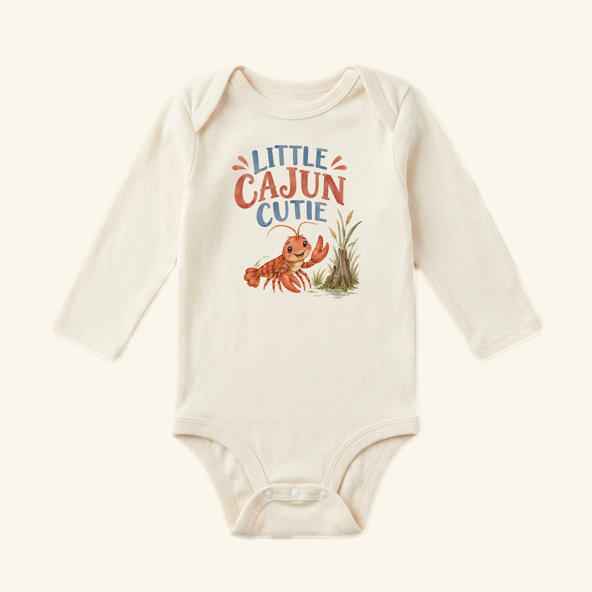 Little Cajun Cutie Baby Onesie – Cute Crawfish Bodysuit