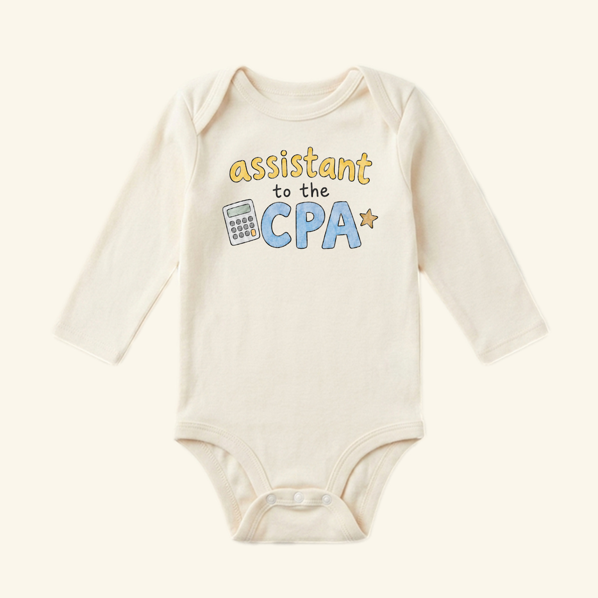 Assistant to the CPA Baby Onesie – Funny Accountant Bodysuit