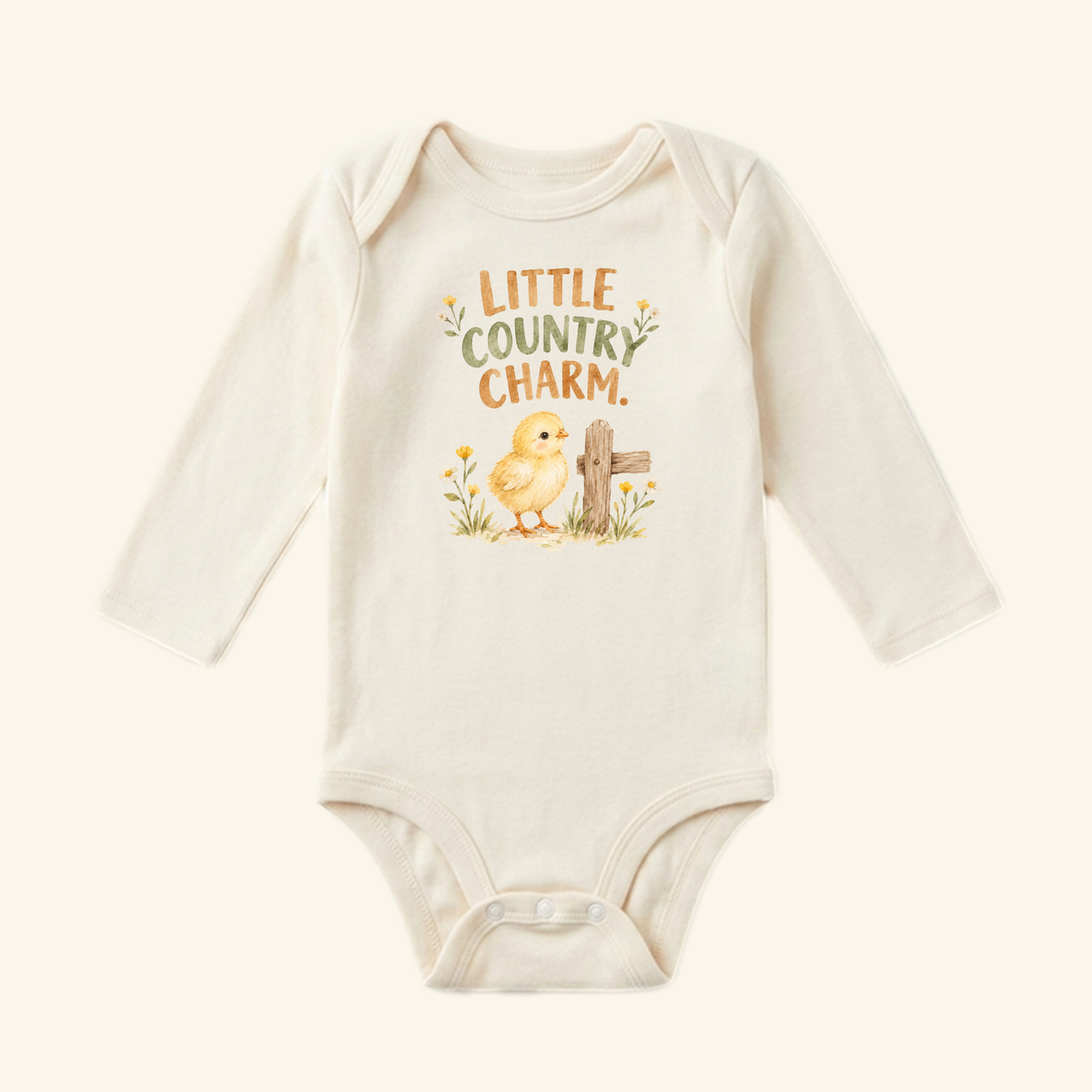 Little Country Charm Baby Onesie – Cute Farm Chick Bodysuit