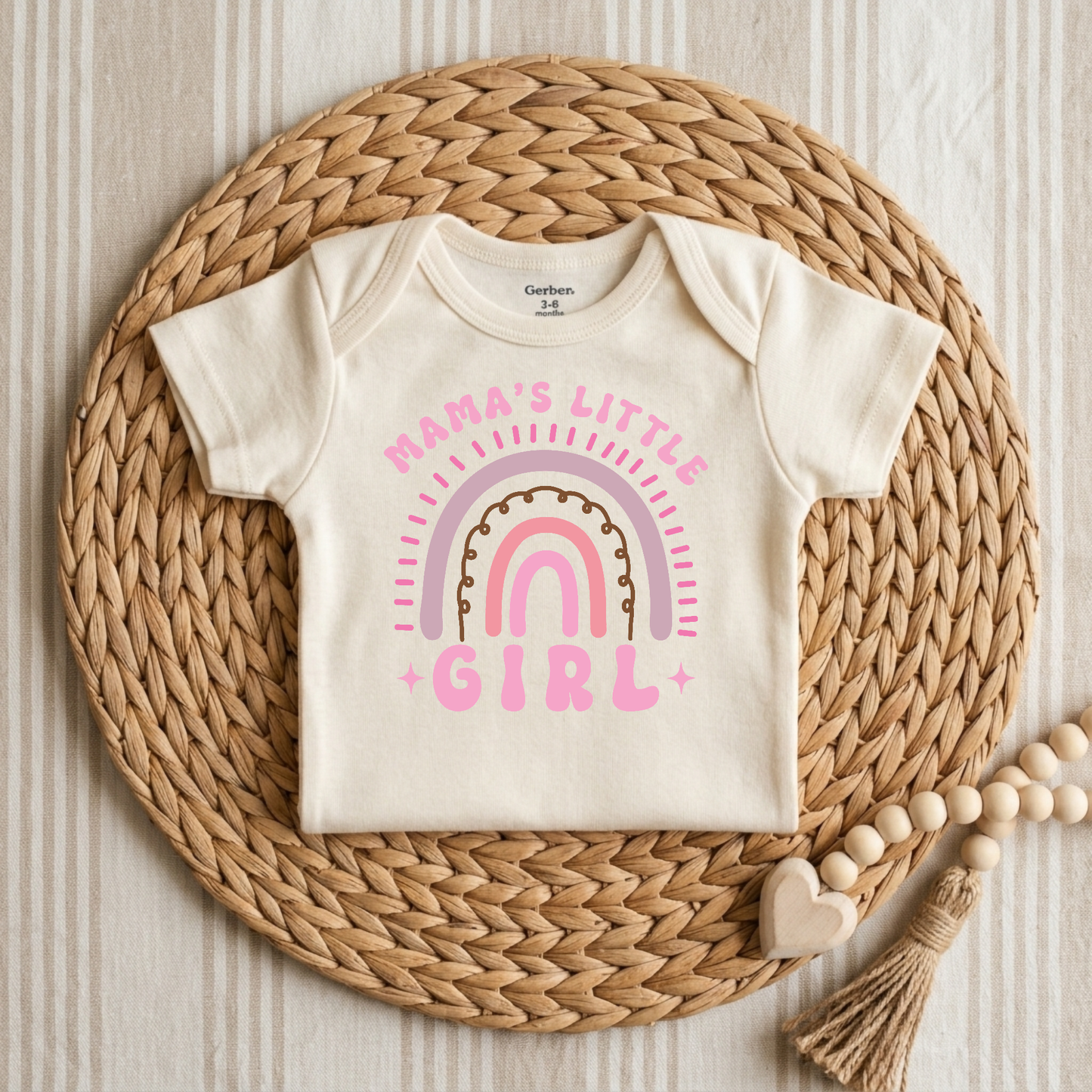 Mama's Little Girl Boho Rainbow Onesie – Baby Girl Bodysuit