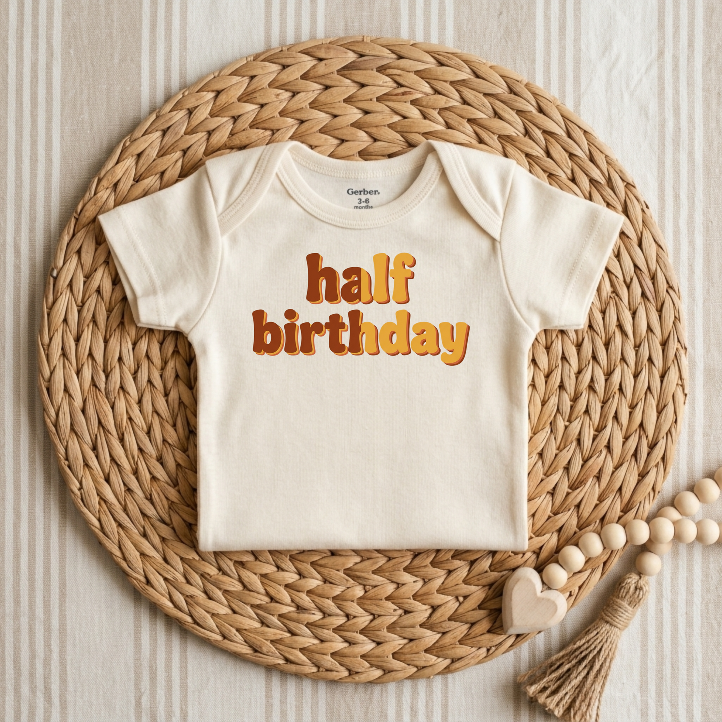 Half Birthday Baby Onesie