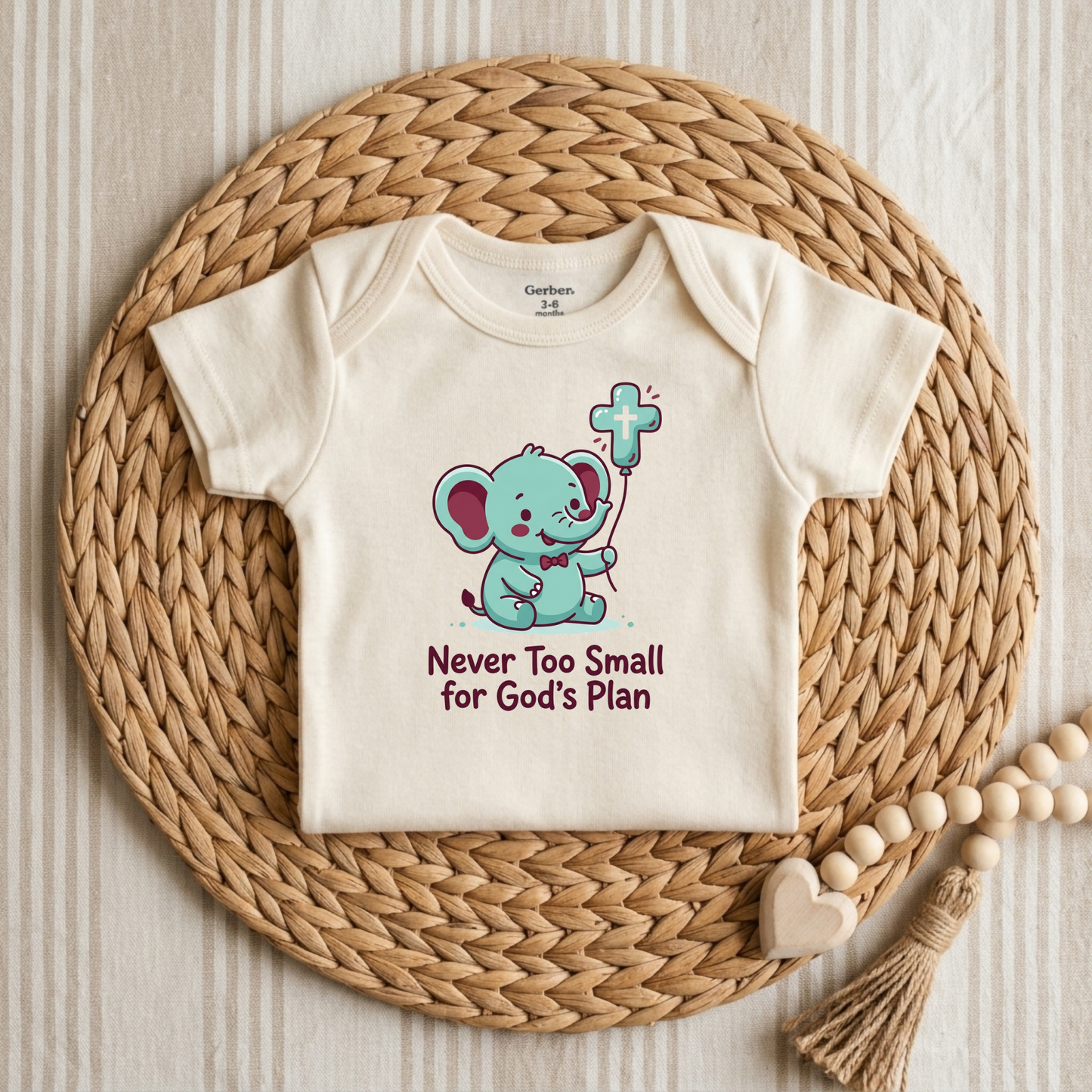 Never Too Small for God's Plan Onesie – Faith Bodysuit