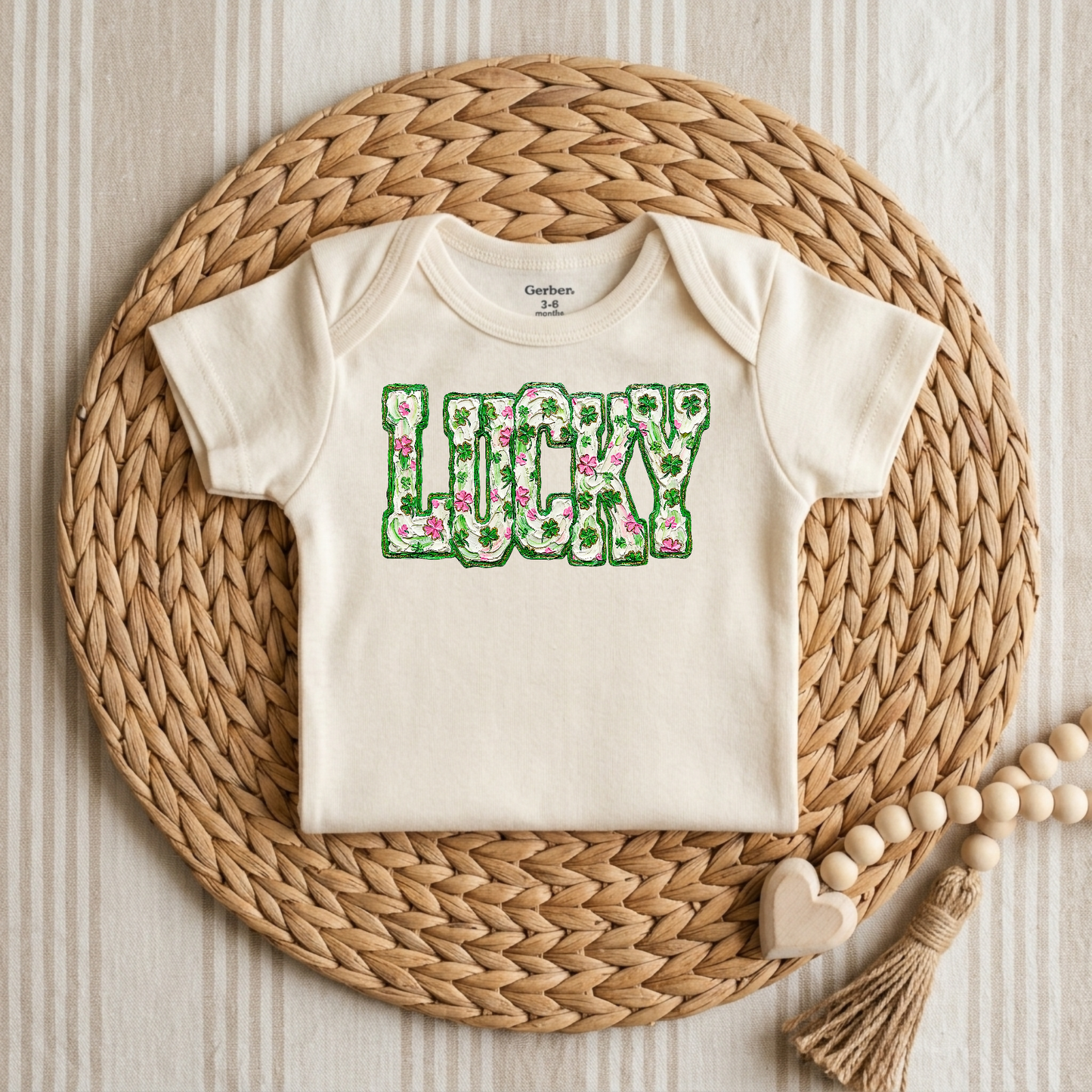 Lucky Floral Clover Tee – Baby St. Patrick's Day Shirt