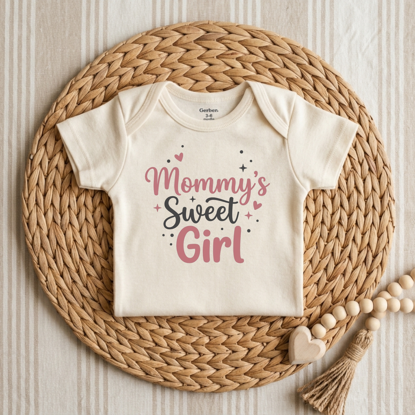 Mommy's Sweet Girl Onesie – Baby Girl Long Sleeve Bodysuit