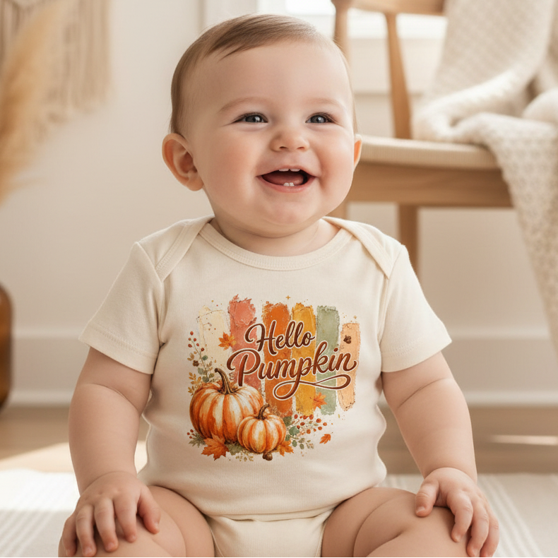 Hello Pumpkin Tee – Baby, Toddler & Youth Fall Shirt
