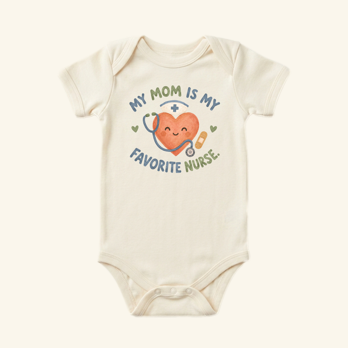 My Mom Is My Favorite Nurse Baby Onesie – Cute Nurse Mom Bodysuit