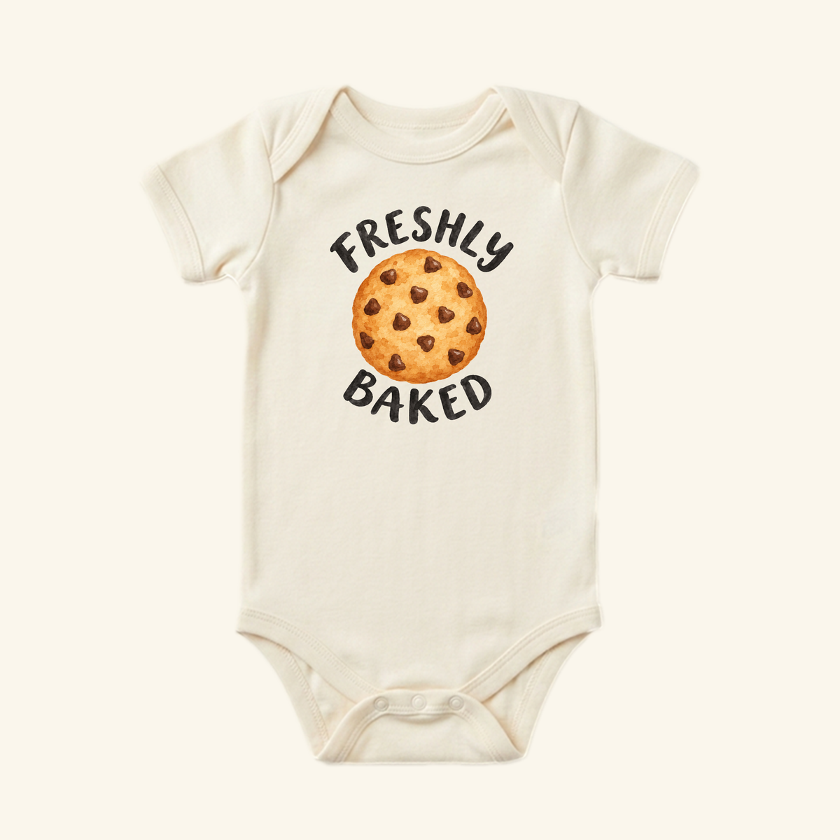 Freshly Baked Baby Onesie – Funny Chocolate Chip Cookie Bodysuit