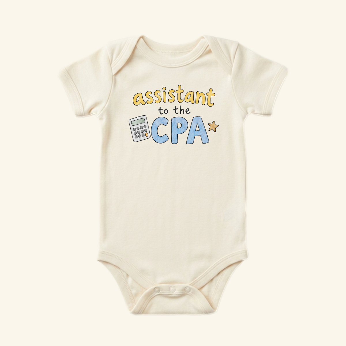 Assistant to the CPA Baby Onesie – Funny Accountant Bodysuit