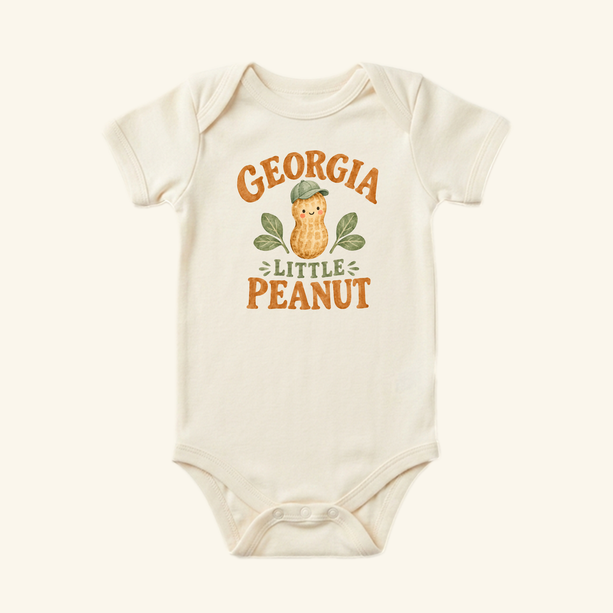 Georgia Little Peanut Baby Onesie – Cute Peach State Bodysuit