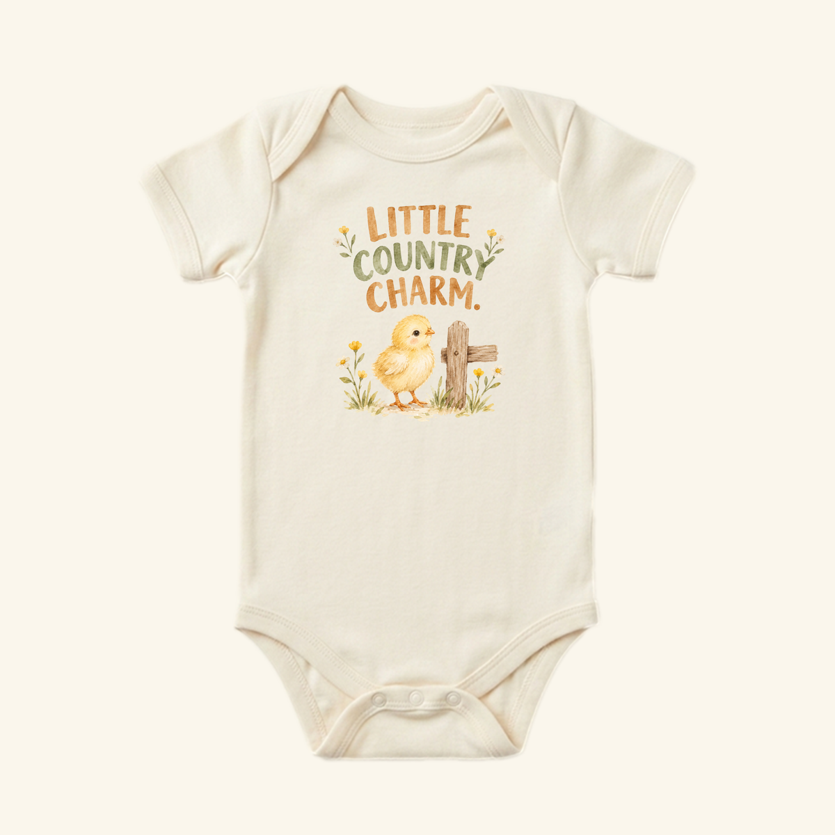 Little Country Charm Baby Onesie – Cute Farm Chick Bodysuit