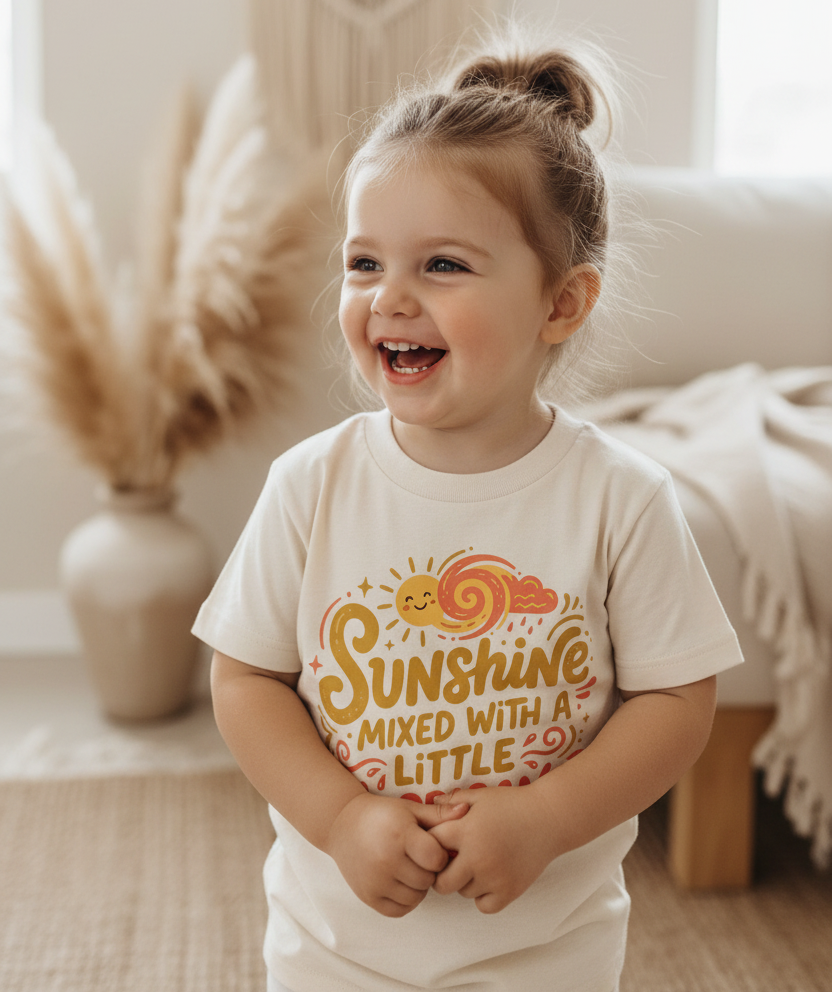Sunshine Mixed With a Little Hurricane Toddler Shirt