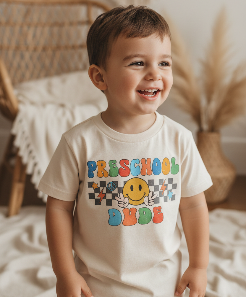 Preschool Dude Kids Shirt – Back to School Tee