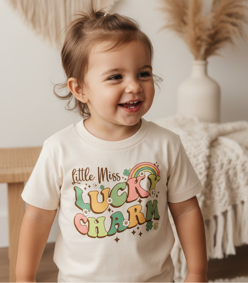 Little Miss Lucky Charm Toddler Girls Shirt – St. Patrick's Day Tee