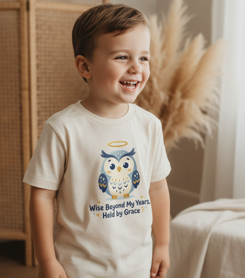 Wise Beyond My Years Owl Kids Shirt – Faith Tee
