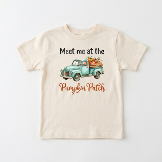Meet Me at the Pumpkin Patch Kids Shirt – Fall Truck Tee