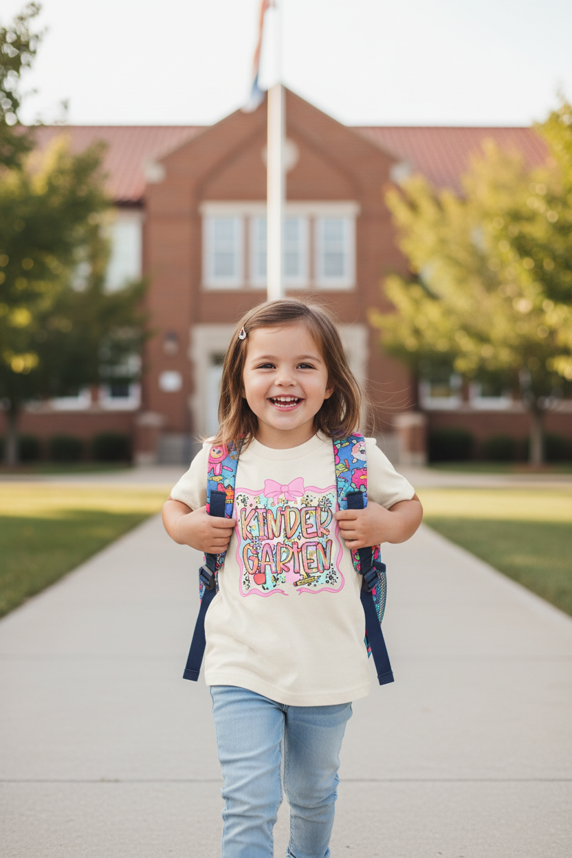 Kindergarten Back to School Youth Girls Shirt