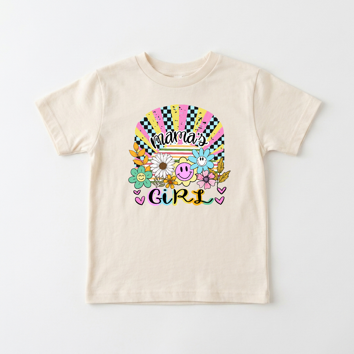 Mama's Girl Retro Kids Shirt – Boho Floral Tee