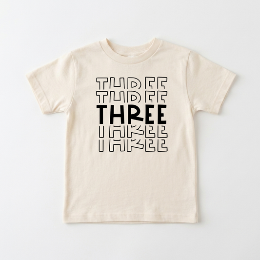 Three Birthday Toddler Shirt – 3rd Birthday Tee
