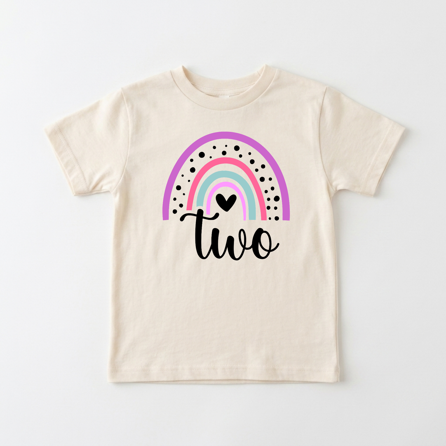 Rainbow Two Toddler Shirt – 2nd Birthday Tee
