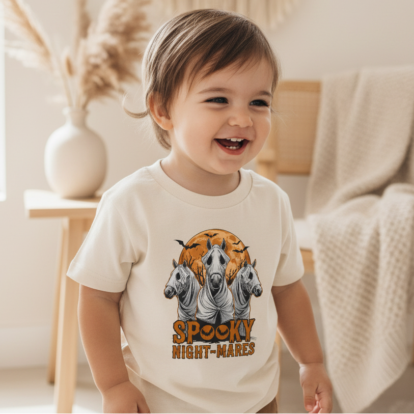 Spooky Night-Mares Toddler Shirt – Halloween Horse Tee