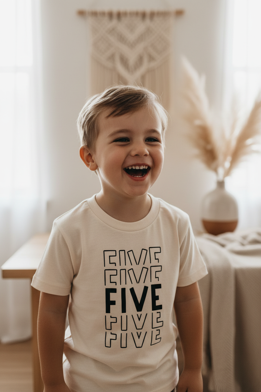 Five Birthday Kids Shirt – 5th Birthday Tee