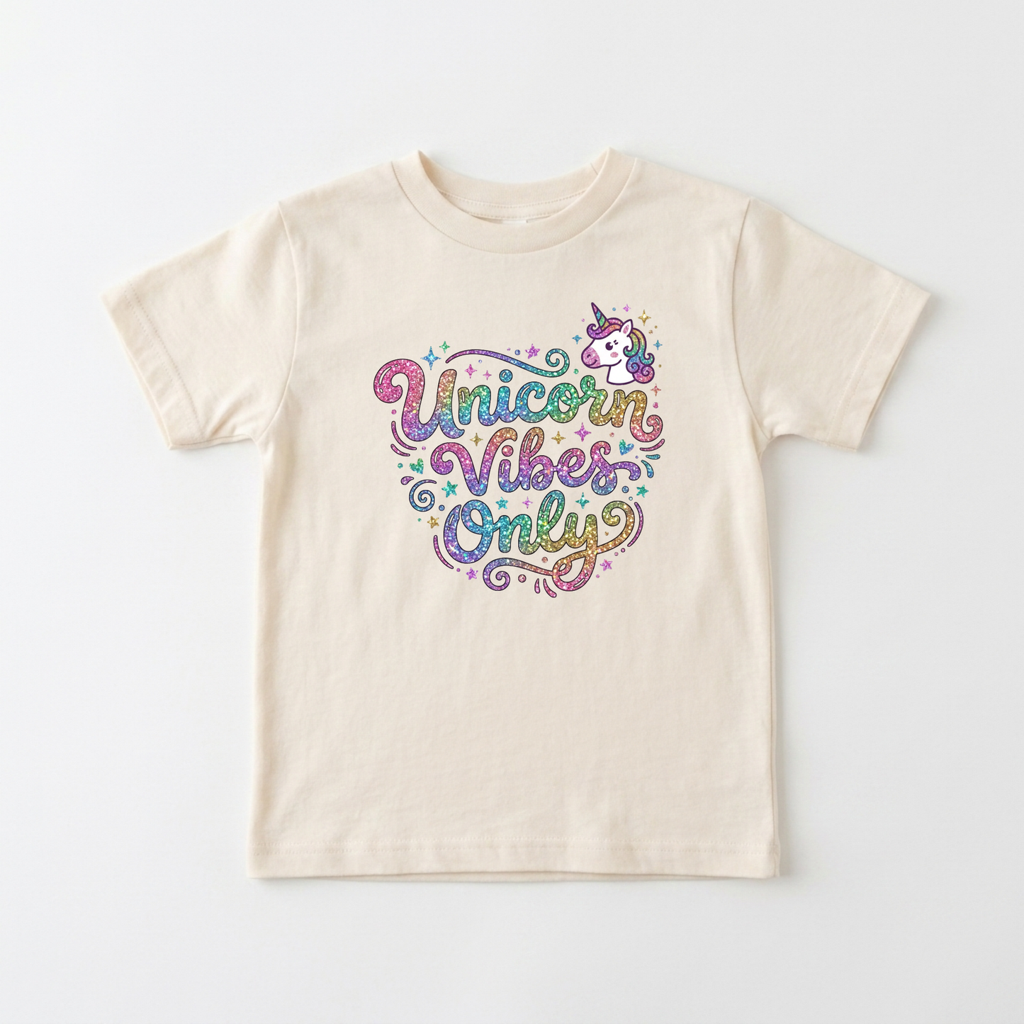 Unicorn Vibes Only Toddler Girls Shirt